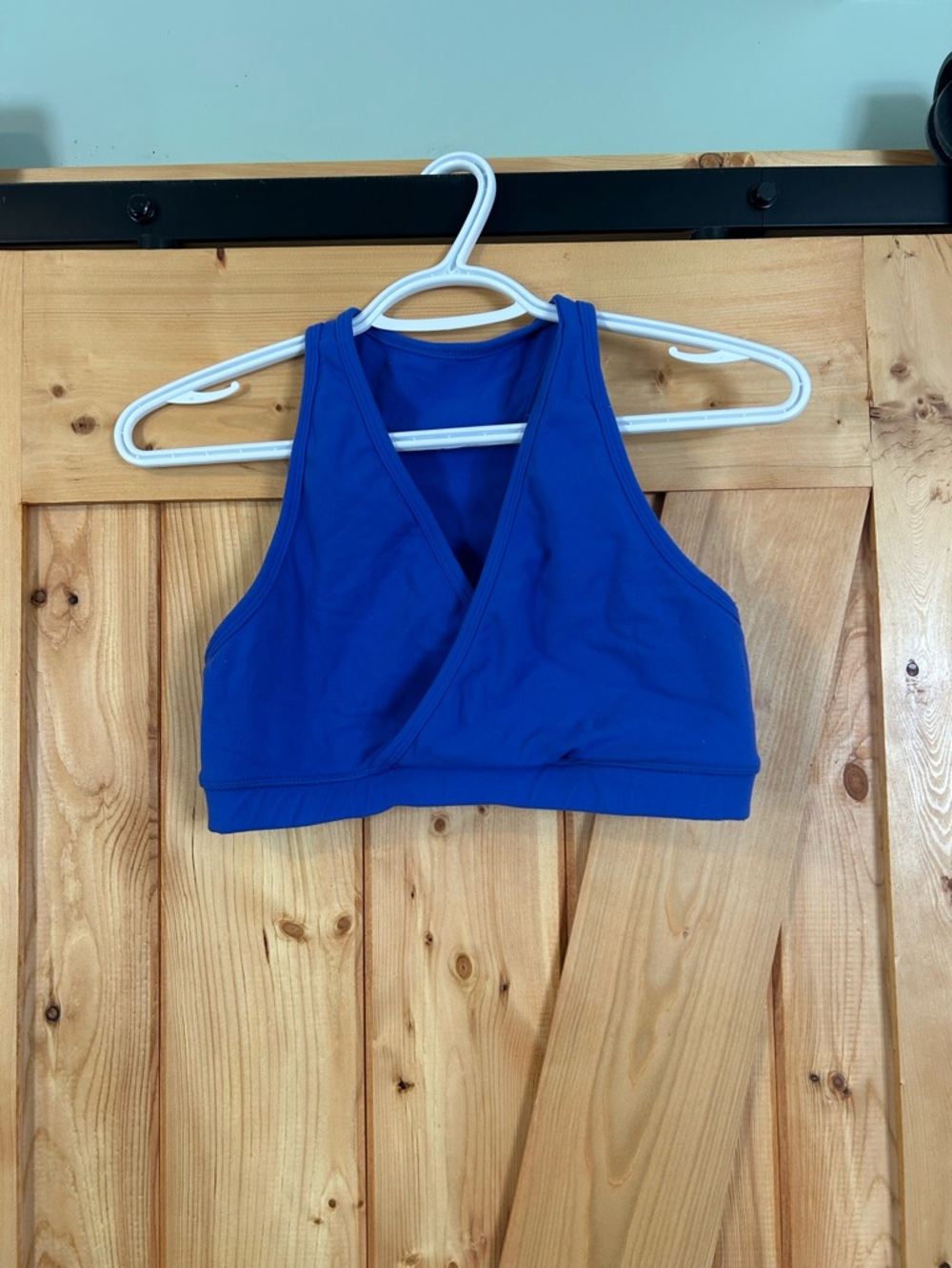 Blue Wrap-Front Lululemon Bra